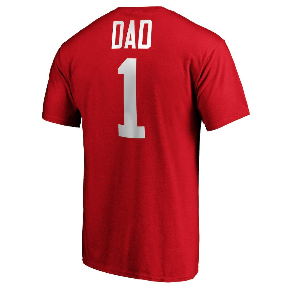 Detroit Red Wings #1 Dad T-Shirt - Red | NHL Clearance