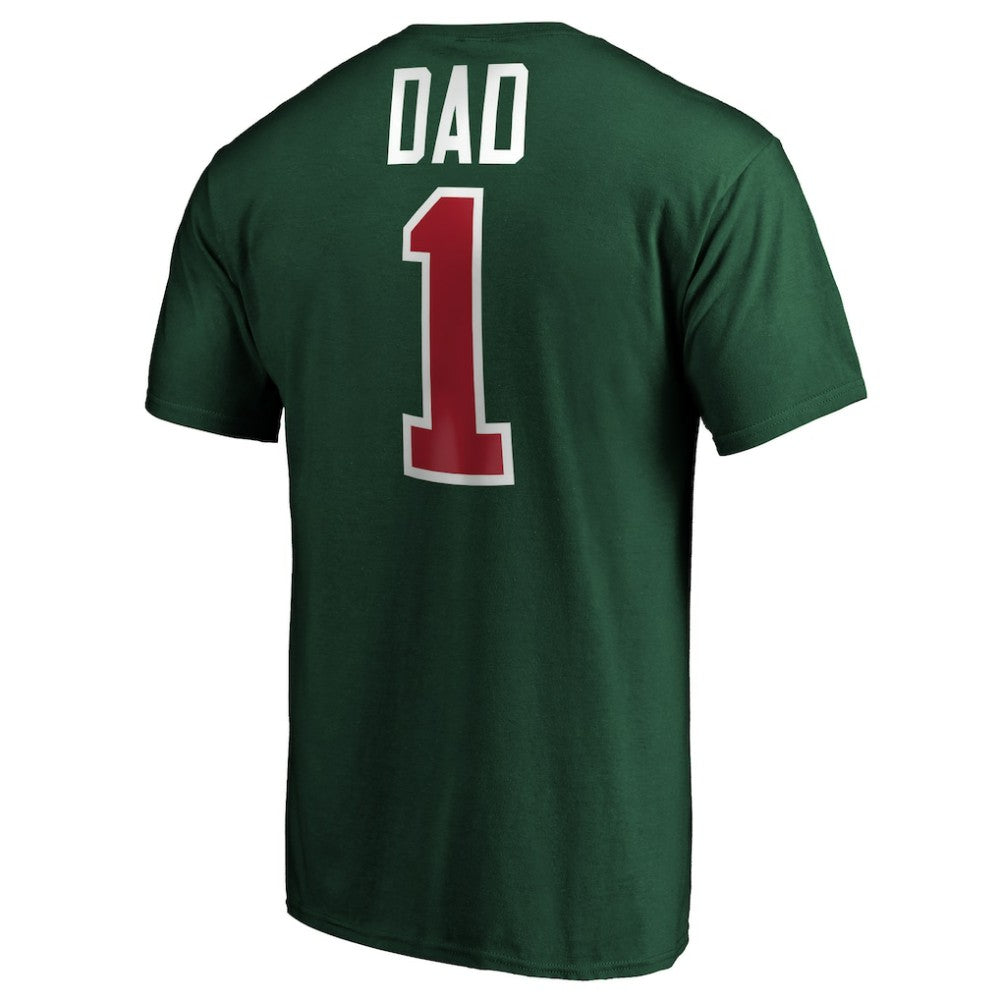 Minnesota Wild #1 Dad T-Shirt - Green | NHL Clearance