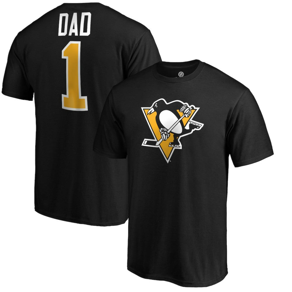 Pittsburgh Penguins #1 Dad Logo T-Shirt - Black | NHL sale