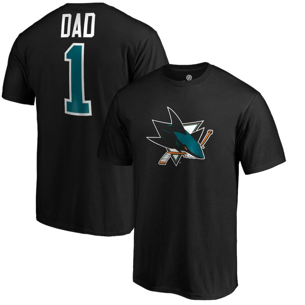 San Jose Sharks #1 Dad T-Shirt - Black | NHL sale