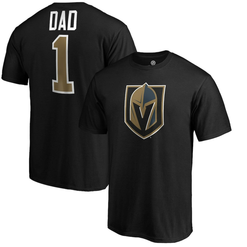 Vegas Golden Knights #1 Dad T-Shirt - Black | NHL discount