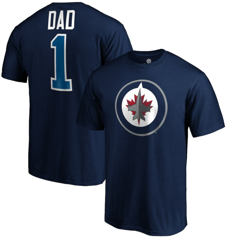 Winnipeg Jets #1 Dad T-Shirt - Navy | NHL Lifestyle