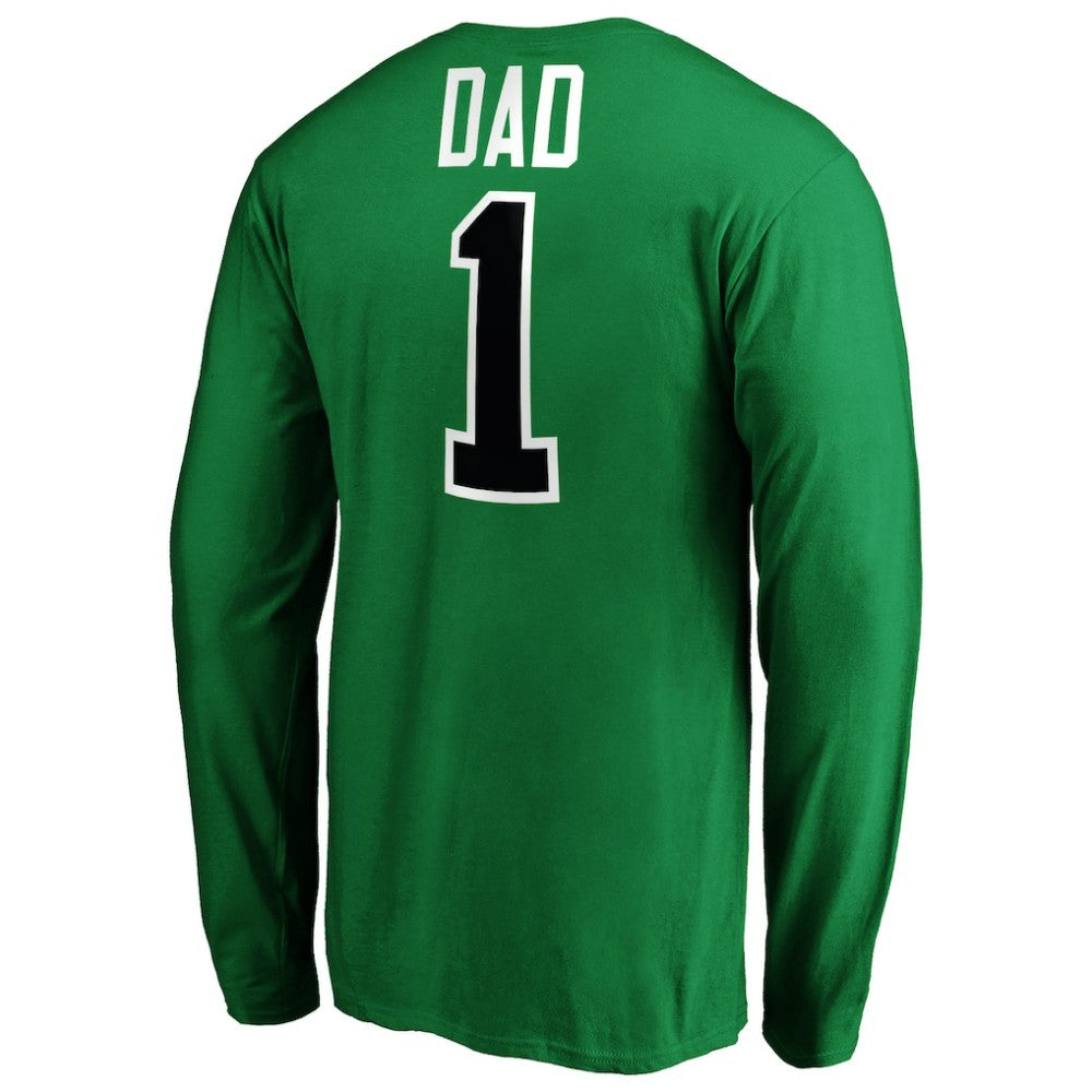 Dallas Stars #1 Dad Long Sleeve T-Shirt - Kelly Green | NHL Lifestyle