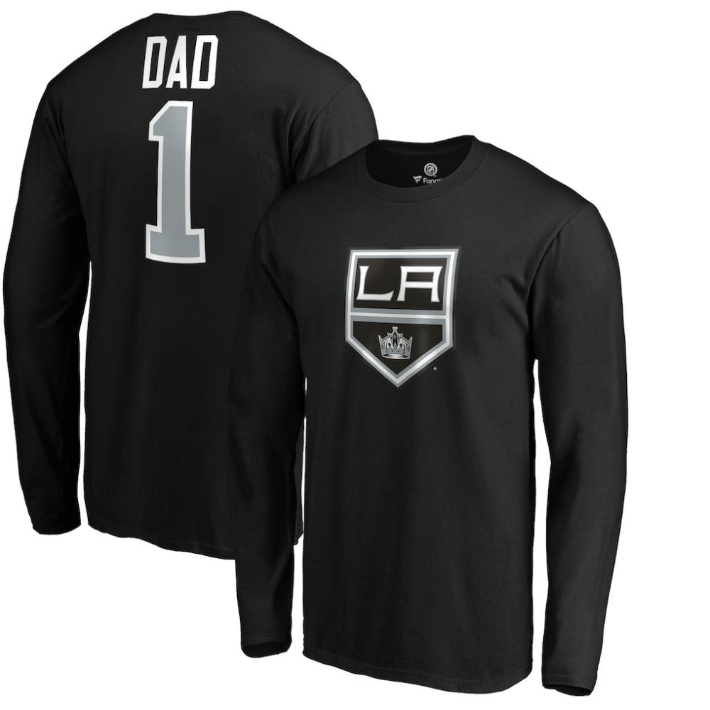 Los Angeles Kings #1 Dad Long Sleeve T-Shirt - Black | NHL Lifestyle