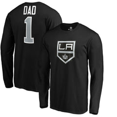Los Angeles Kings #1 Dad Long Sleeve T-Shirt - Black | NHL Lifestyle