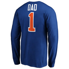 New York Islanders #1 Dad Long Sleeve T-Shirt - Royal | NHL Lifestyle