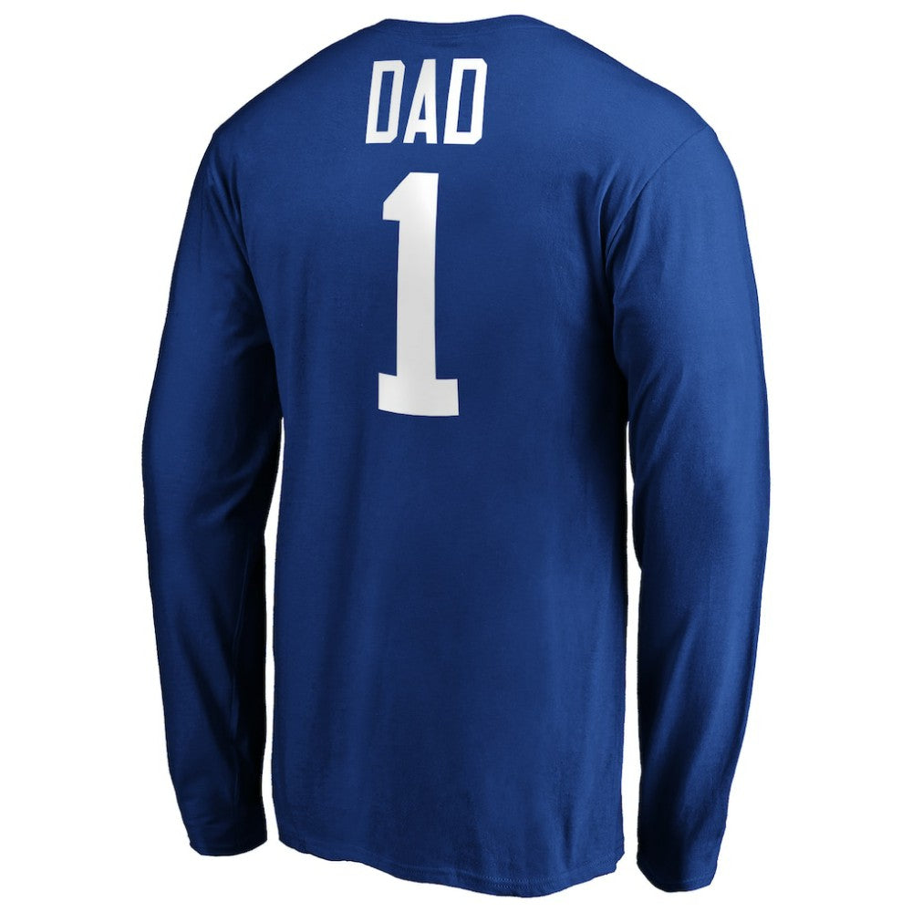 St. Louis Blues #1 Dad Long Sleeve T-Shirt - Blue | NHL Clearance