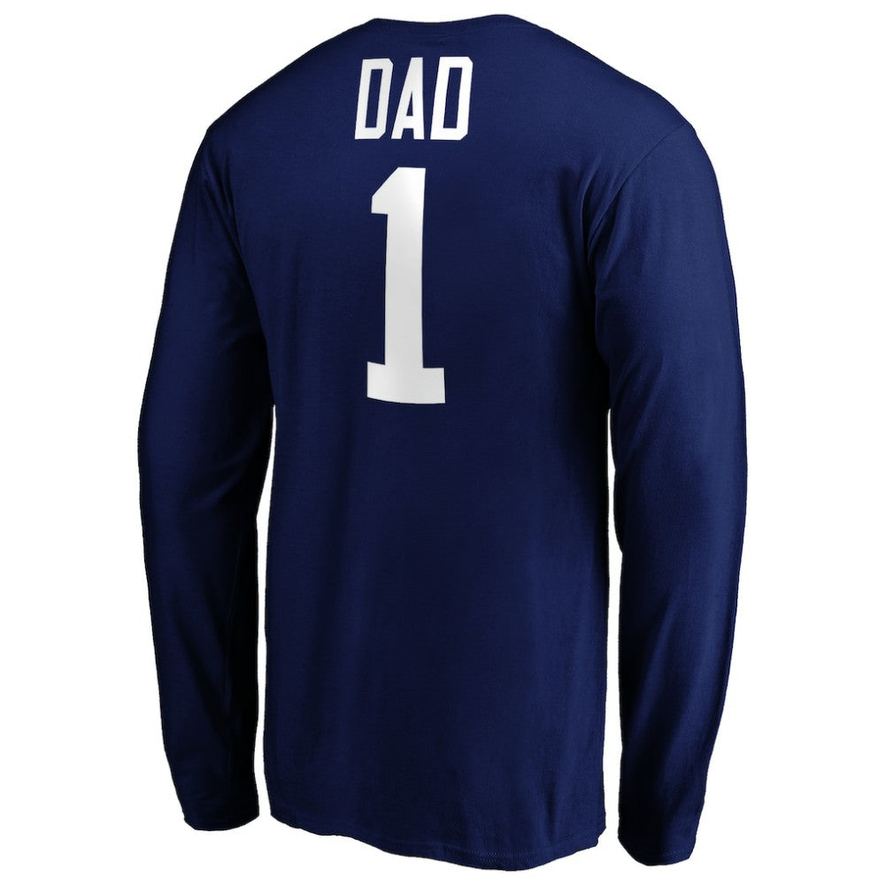 Tampa Bay Lightning #1 Dad Long Sleeve T-Shirt - Blue | NHL Clearance