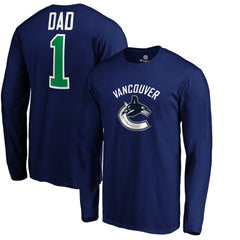 Vancouver Canucks #1 Dad Long Sleeve T-Shirt - Blue | NHL online