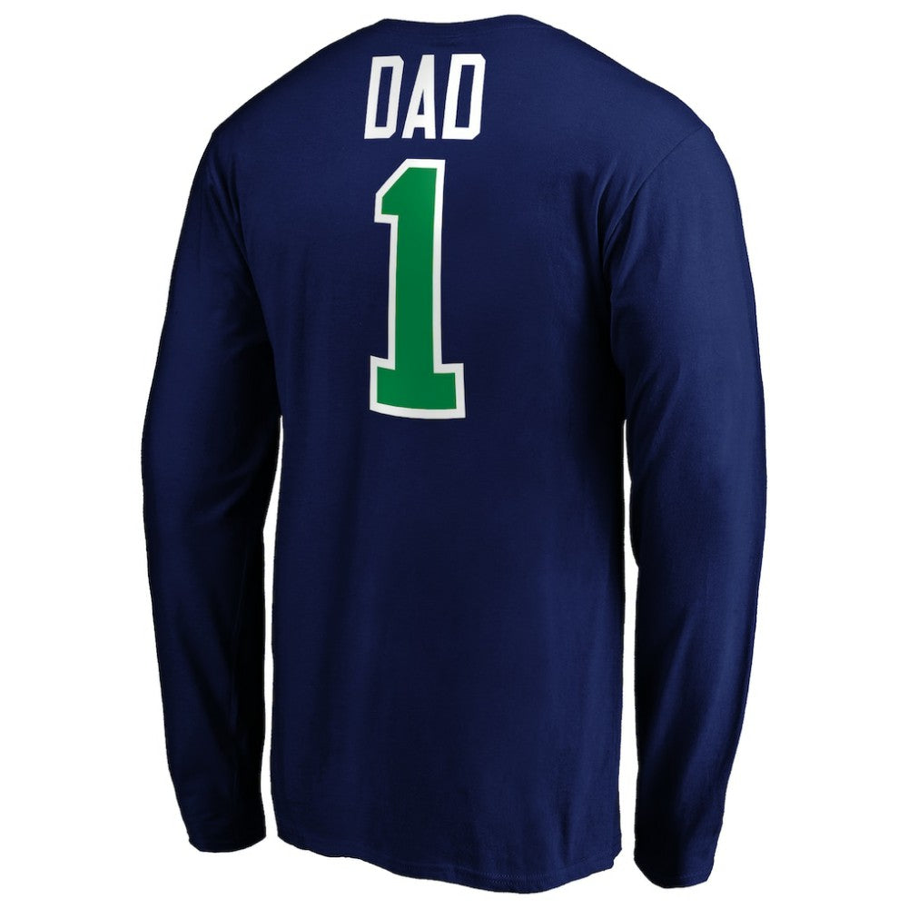 Vancouver Canucks #1 Dad Long Sleeve T-Shirt - Blue | NHL online