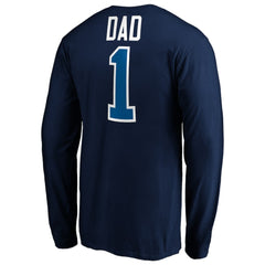 Winnipeg Jets #1 Dad Long Sleeve T-Shirt - Navy | NHL sale
