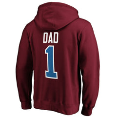 Colorado Avalanche #1 Dad Pullover Hoodie - Burgundy | NHL discount