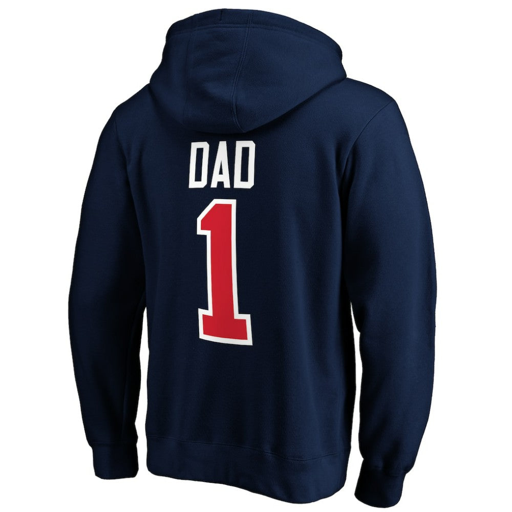 Columbus Blue Jackets #1 Dad Pullover Hoodie - Navy | NHL discount