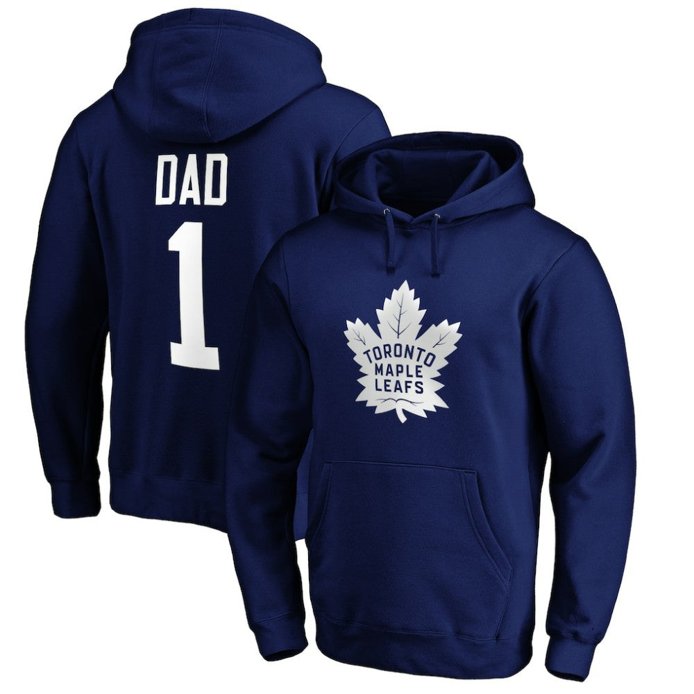 Toronto Maple Leafs #1 Dad Pullover Hoodie - Blue | NHL discount