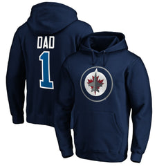 Winnipeg Jets #1 Dad Pullover Hoodie - Navy | NHL on sale