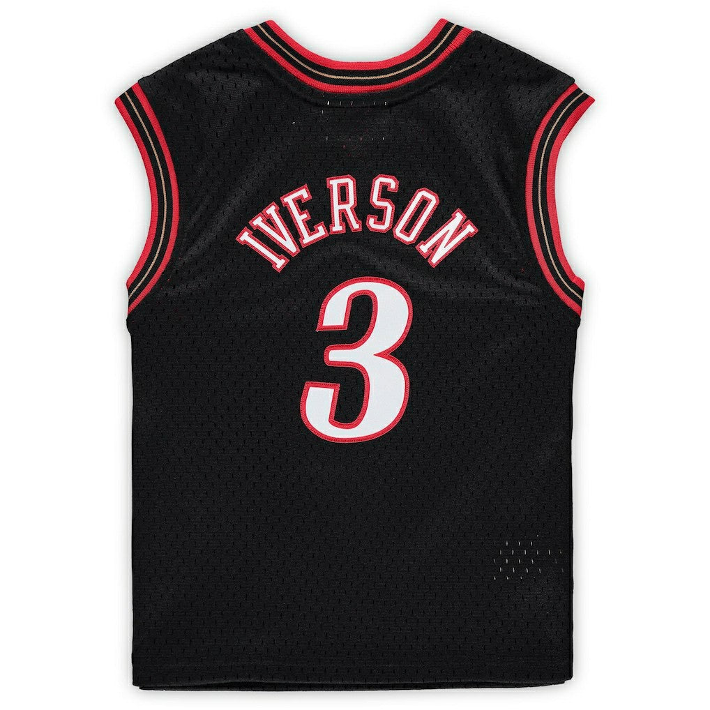 Mitchell & Ness Allen Iverson Philadelphia 76ers Preschool 2000-2001 Hardwood Classics Throwback Team Jersey Black