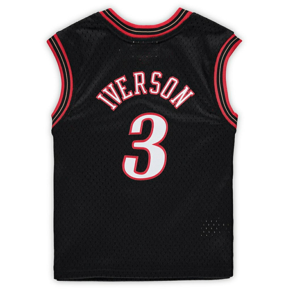 Mitchell & Ness Allen Iverson Philadelphia 76ers Preschool 2000-2001 Hardwood Classics Throwback Team Jersey Black