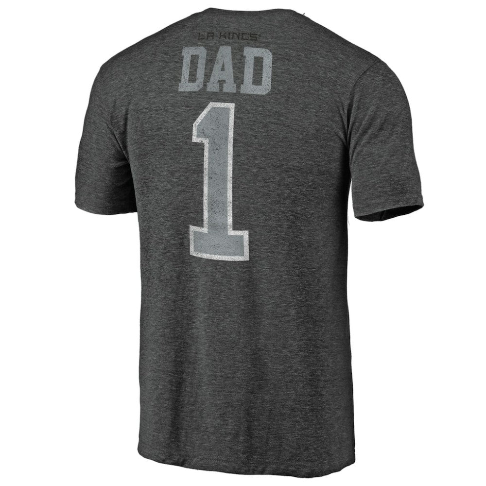 Los Angeles Kings Greatest Dad Tri-Blend T-Shirt - Charcoal | NHL Clearance
