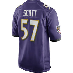 Bart Scott Baltimore Ravens Game Retired Player Jersey - Purple - Nike