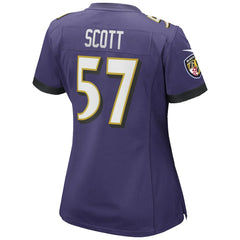 Bart Scott Baltimore Ravens Women's Game Retired Player Jersey - Purple - Nike