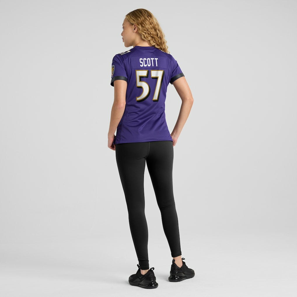 Bart Scott Baltimore Ravens Women's Game Retired Player Jersey - Purple - Nike