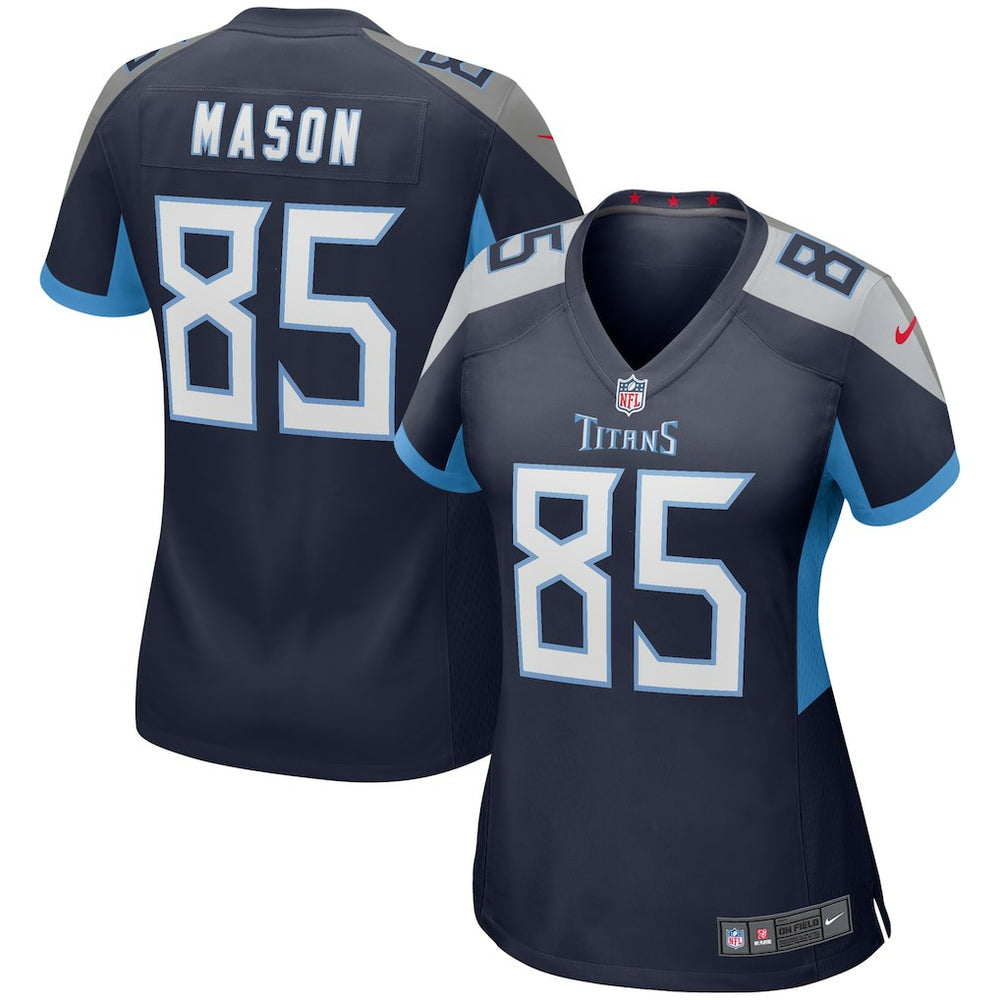 Derrick Mason Tennessee Titans Women's Game Retired Player Jersey - Navy - Nike