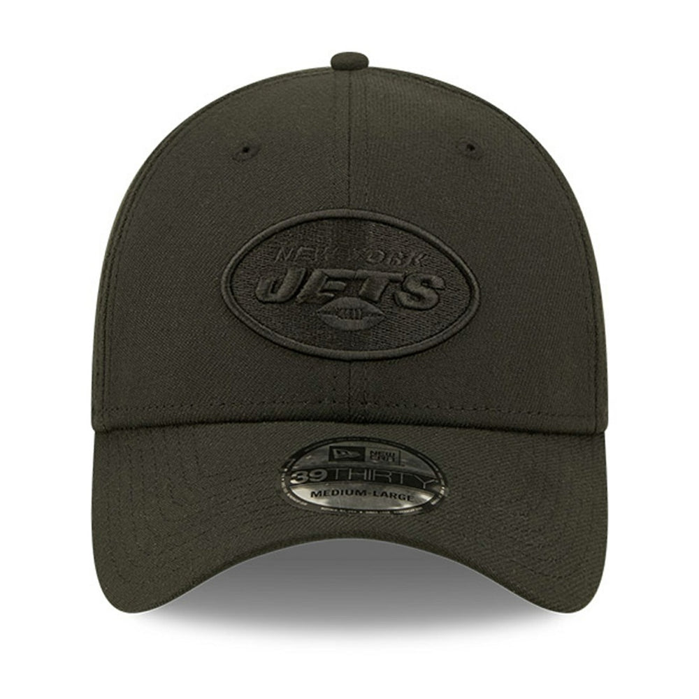 New York Jets New Era Black On Black 39THIRTY Flex Hat - NFL
