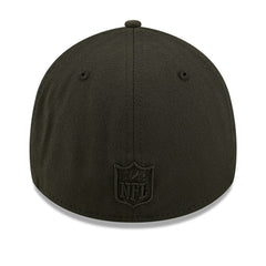New York Jets New Era Black On Black 39THIRTY Flex Hat - NFL