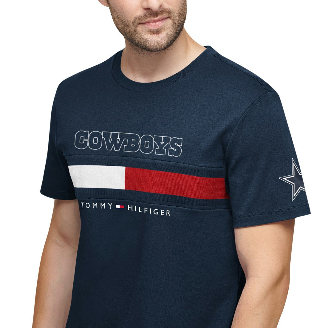 Dallas Cowboys Tommy Hilfiger Insert T-Shirt - Navy - NFL