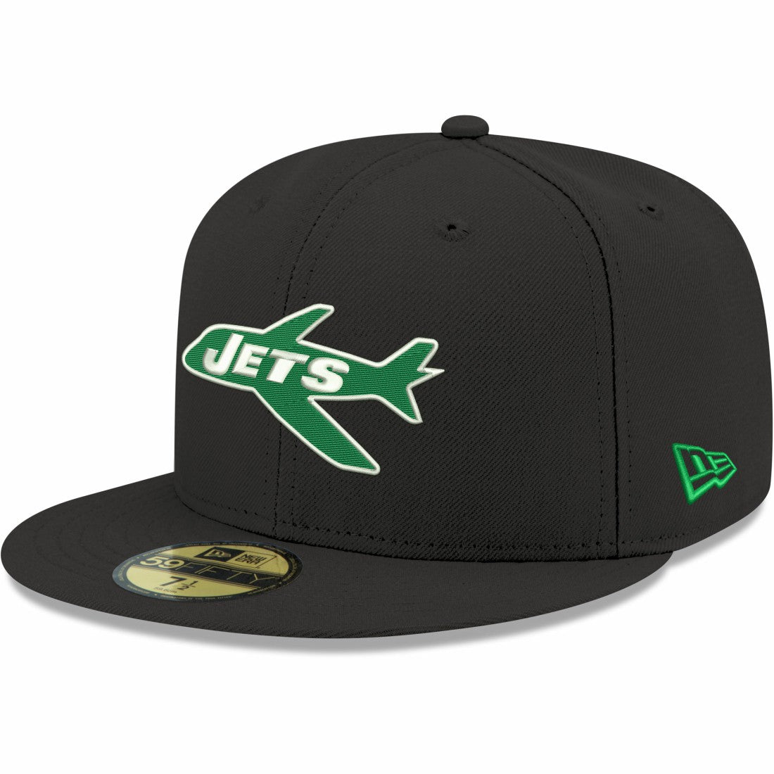 New York Jets New Era Omaha Throwback 59FIFTY Fitted Hat - Black - NFL
