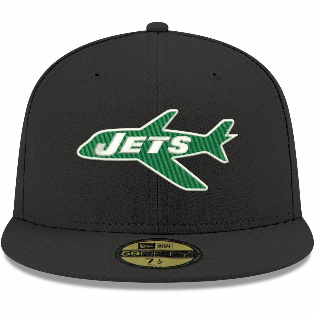 New York Jets New Era Omaha Throwback 59FIFTY Fitted Hat - Black - NFL