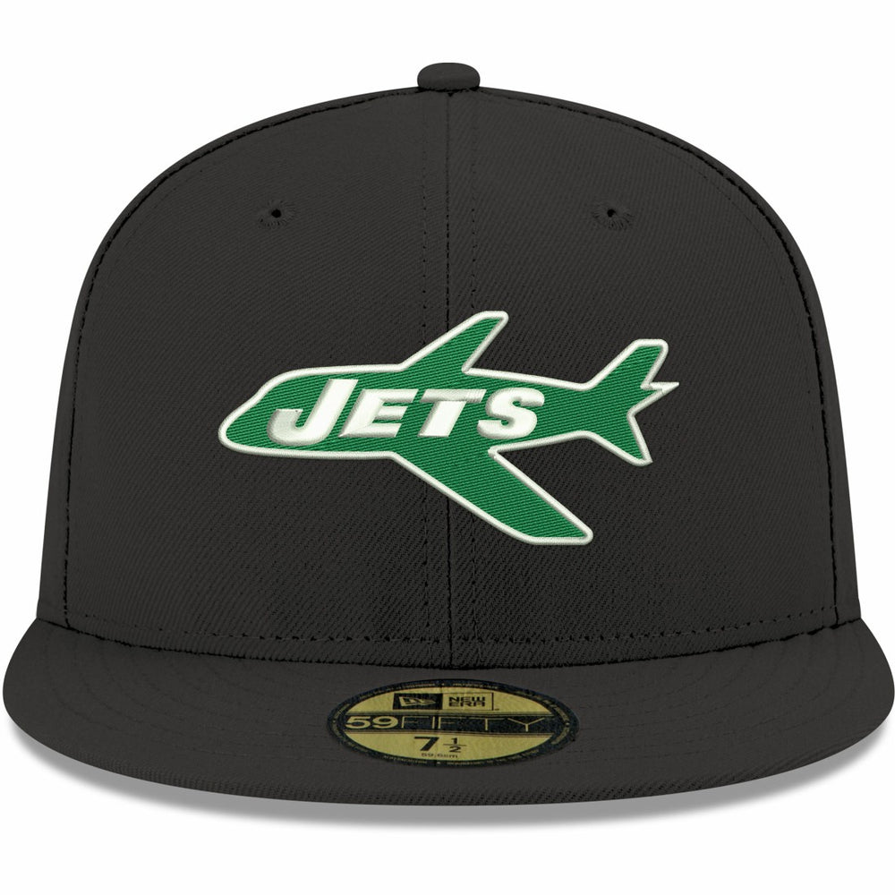 New York Jets New Era Omaha Throwback 59FIFTY Fitted Hat - Black - NFL