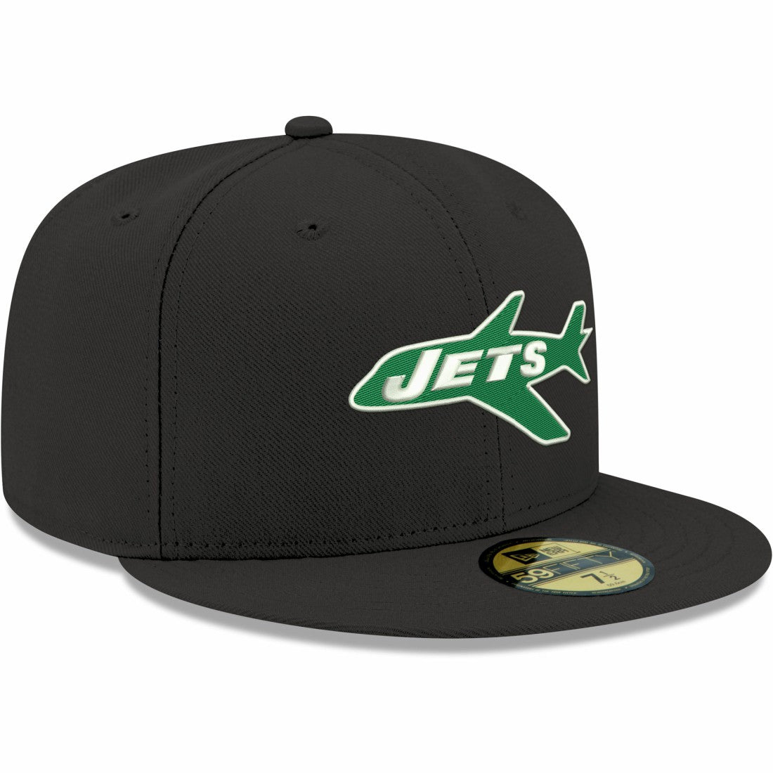 New York Jets New Era Omaha Throwback 59FIFTY Fitted Hat - Black - NFL