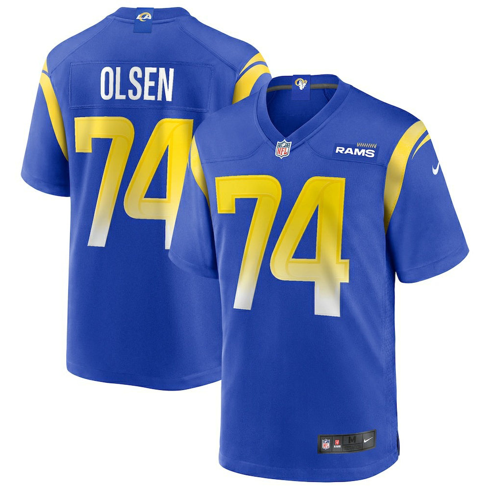 Merlin Olsen Los Angeles Rams Game Retired Player Jersey - Royal - Nike