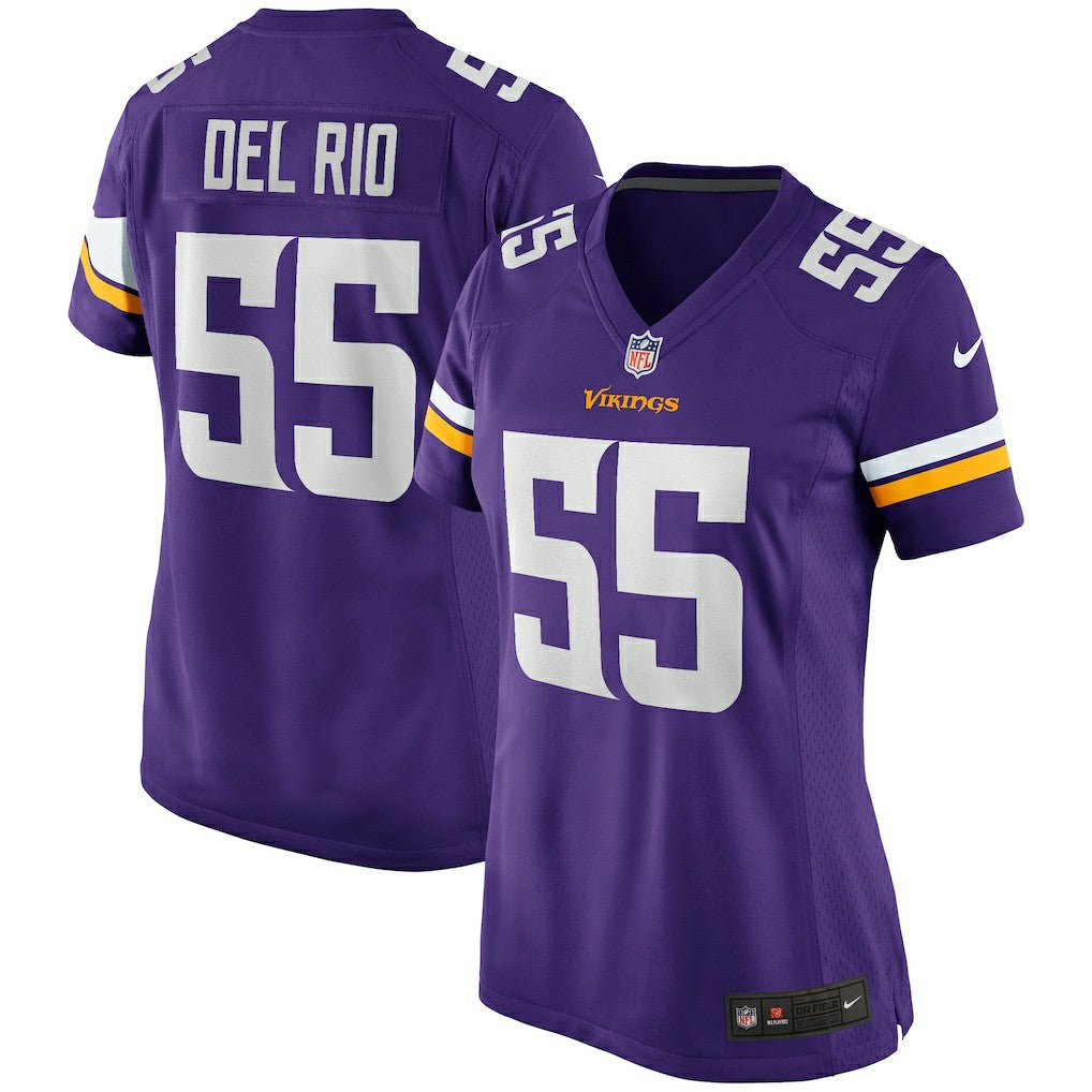 Jack Del Rio Minnesota Vikings Women's Game Retired Player Jersey - Purple - Nike