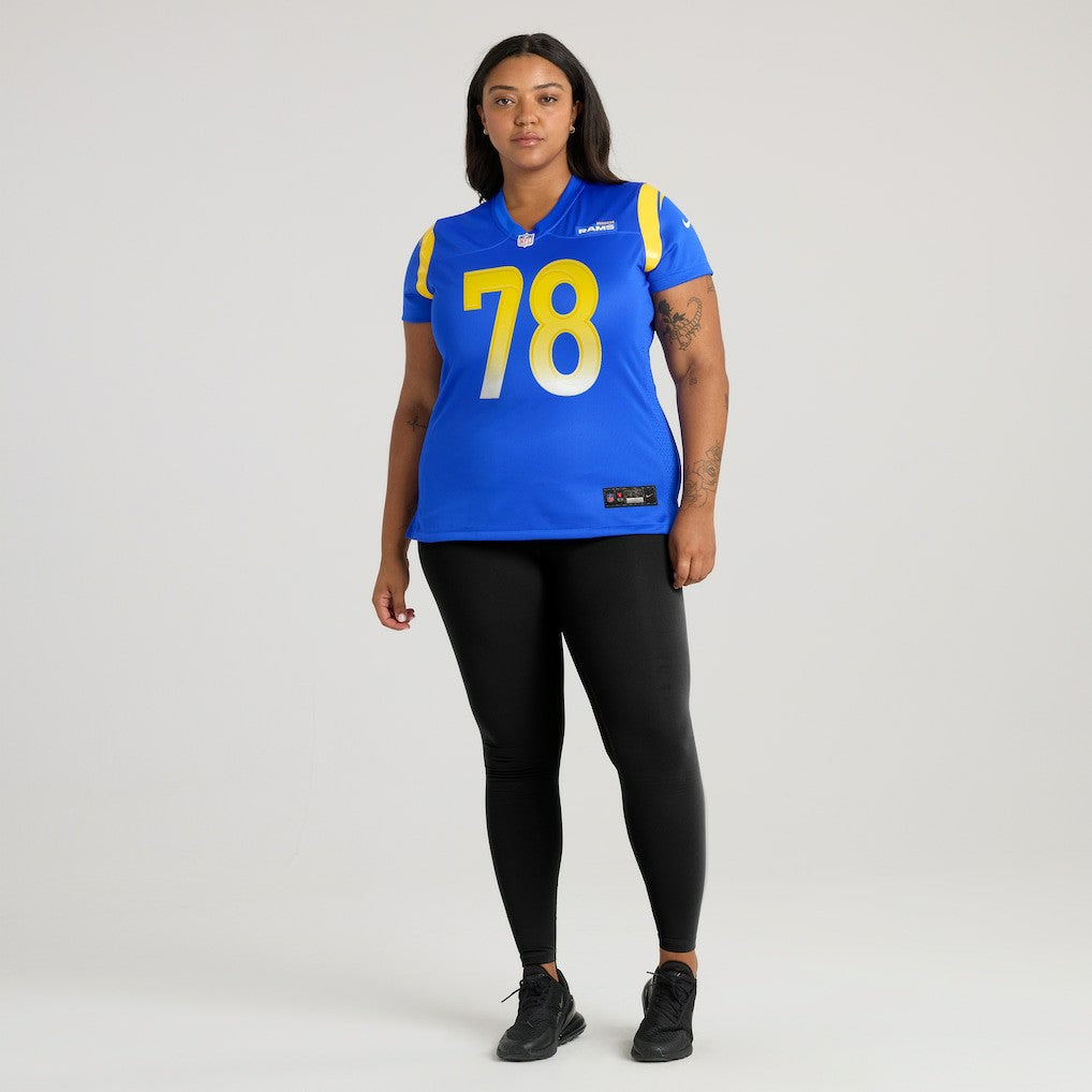 Jackie Slater Los Angeles Rams Women's Game Retired Player Jersey - Royal - Nike