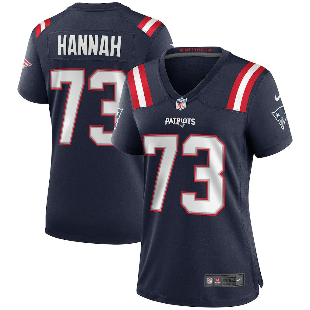 John Hannah New England Patriots Women's Game Retired Player Jersey - Navy - Nike