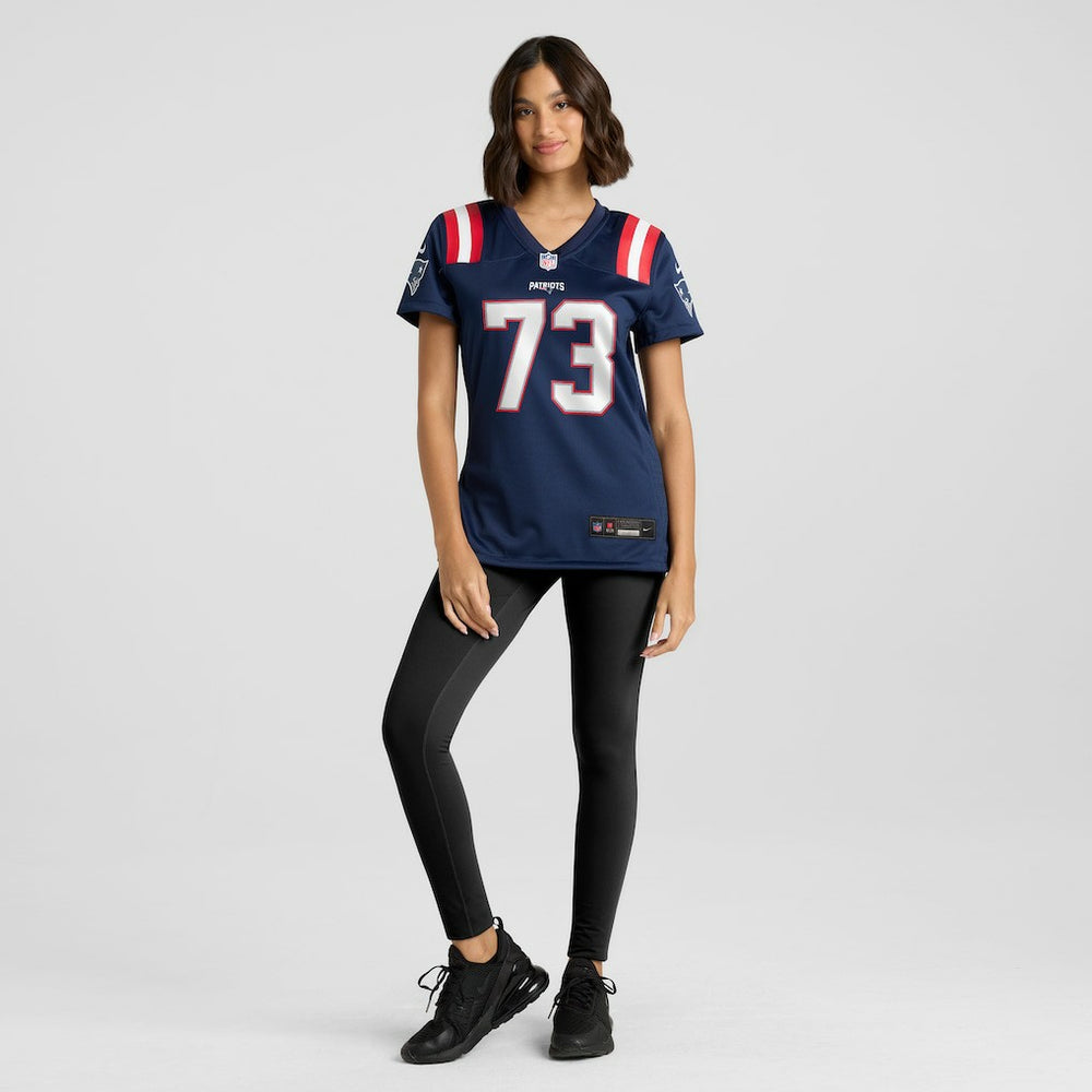 John Hannah New England Patriots Women's Game Retired Player Jersey - Navy - Nike