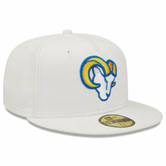Los Angeles Rams New Era Omaha Ram Head 59FIFTY Fitted Hat - White - NFL