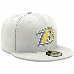 Baltimore Ravens New Era Omaha Lettermark 59FIFTY Fitted Hat - White - NFL
