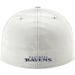 Baltimore Ravens New Era Omaha Lettermark 59FIFTY Fitted Hat - White - NFL