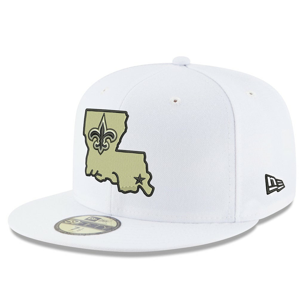 New Orleans Saints New Era Omaha Alternate Logo 59FIFTY Fitted Hat - White - NFL