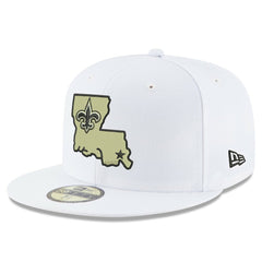 New Orleans Saints New Era Omaha Alternate Logo 59FIFTY Fitted Hat - White - NFL
