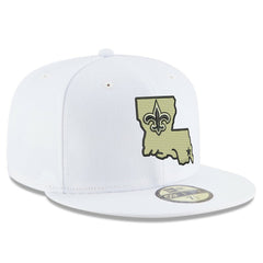 New Orleans Saints New Era Omaha Alternate Logo 59FIFTY Fitted Hat - White - NFL