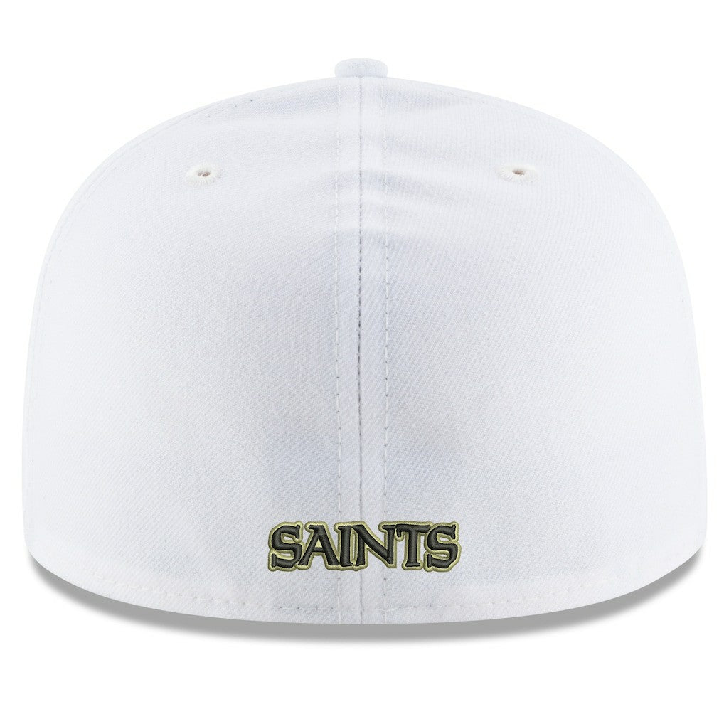New Orleans Saints New Era Omaha Alternate Logo 59FIFTY Fitted Hat - White - NFL