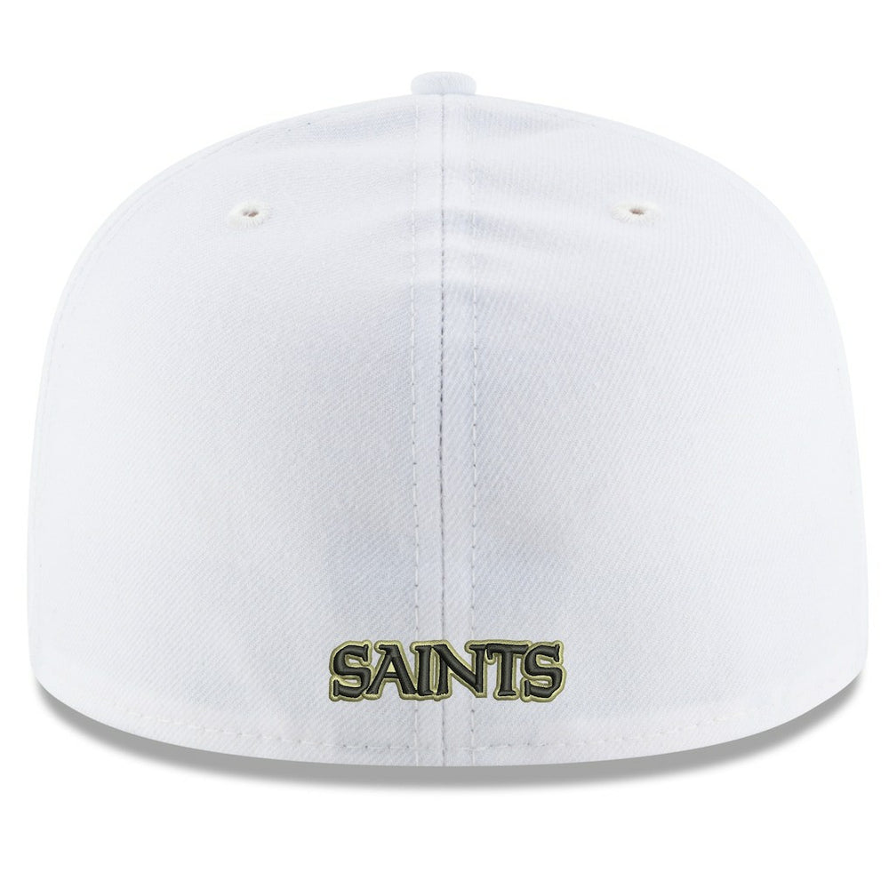 New Orleans Saints New Era Omaha Alternate Logo 59FIFTY Fitted Hat - White - NFL