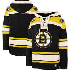 Boston Bruins '47 Superior Lacer Hoodie - Black | 47 brand Clearance