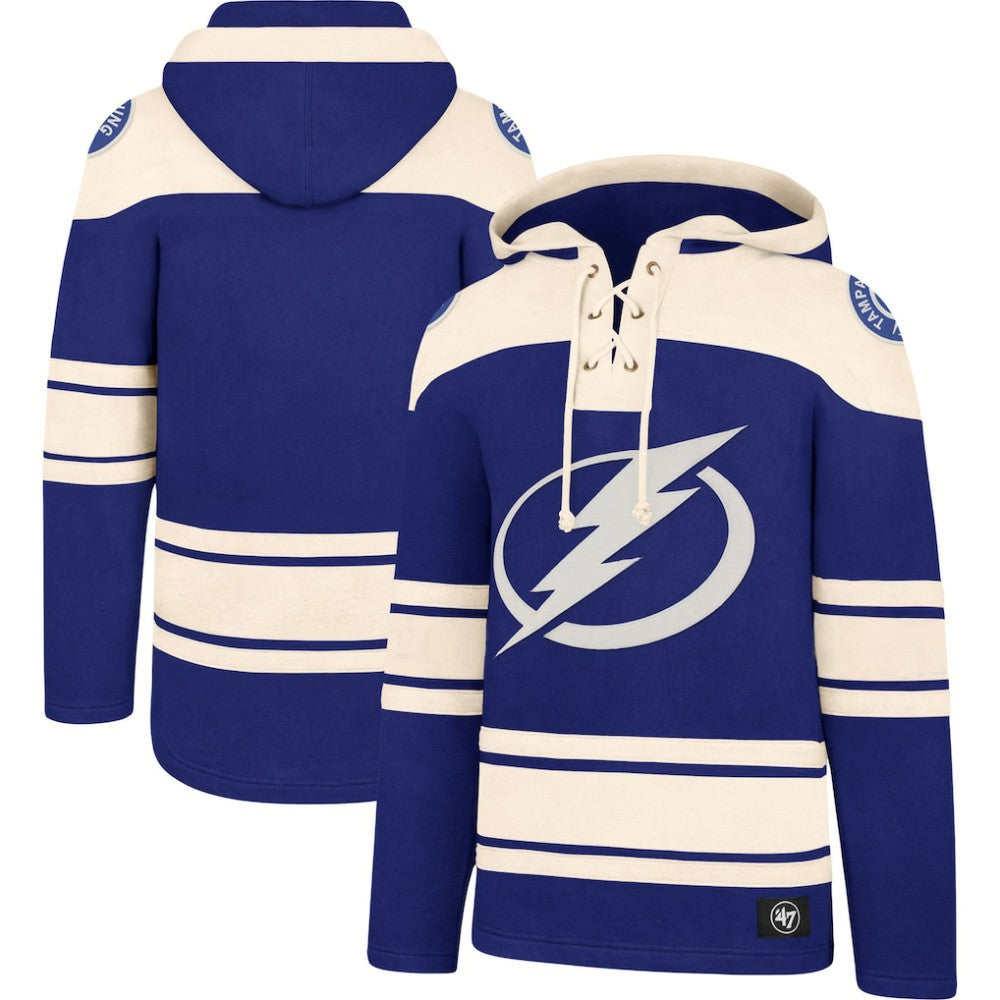 Tampa Bay Lightning '47 Superior Lacer Hoodie - Blue | 47 brand on sale