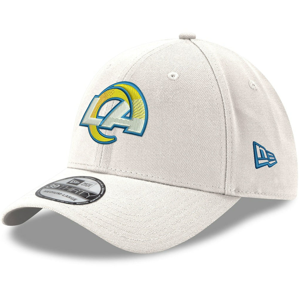 Los Angeles Rams New Era LA Logo Iced II 39THIRTY Flex Hat - White - NFL