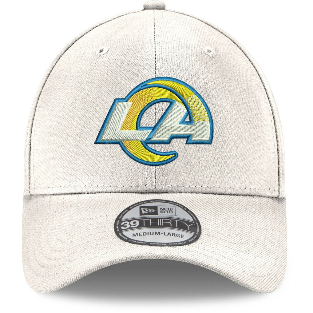 Los Angeles Rams New Era LA Logo Iced II 39THIRTY Flex Hat - White - NFL